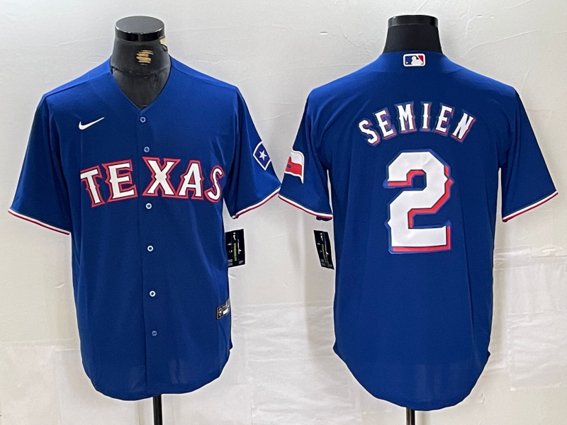 Men's Texas Rangers Marcus Semien Royal Away Replica Player Jersey baseball jersey product view 1