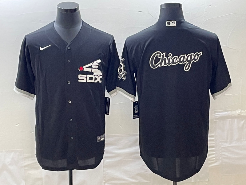 Men's Chicago White Sox Black Replica Game Jersey baseball jersey product view 1
