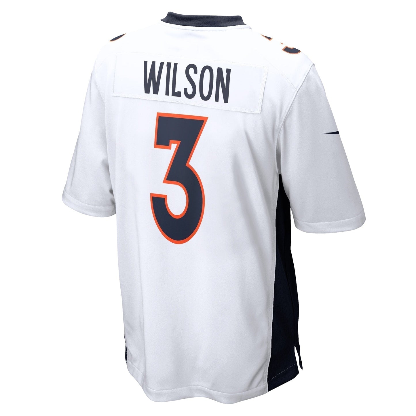 Russell Wilson Denver Broncos Game Jersey - White football jersey product view 3