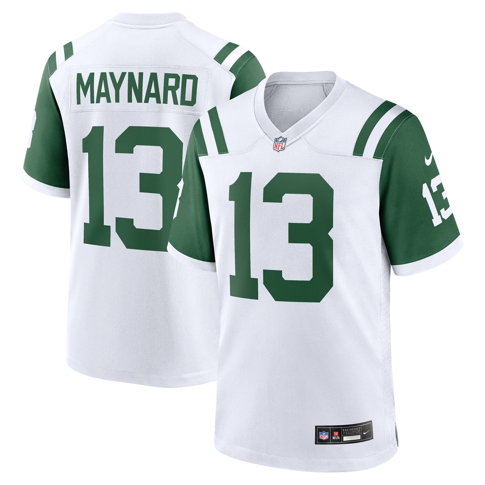 Don Maynard New York Jets Classic Alternate Retired Game Jersey - White football jersey product view 1