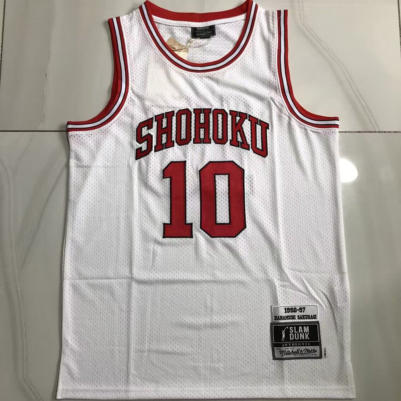 2024 New MN Slam Dunk 10# Sakuragi Hanamichi White S-XXL basketball jersey product view 1