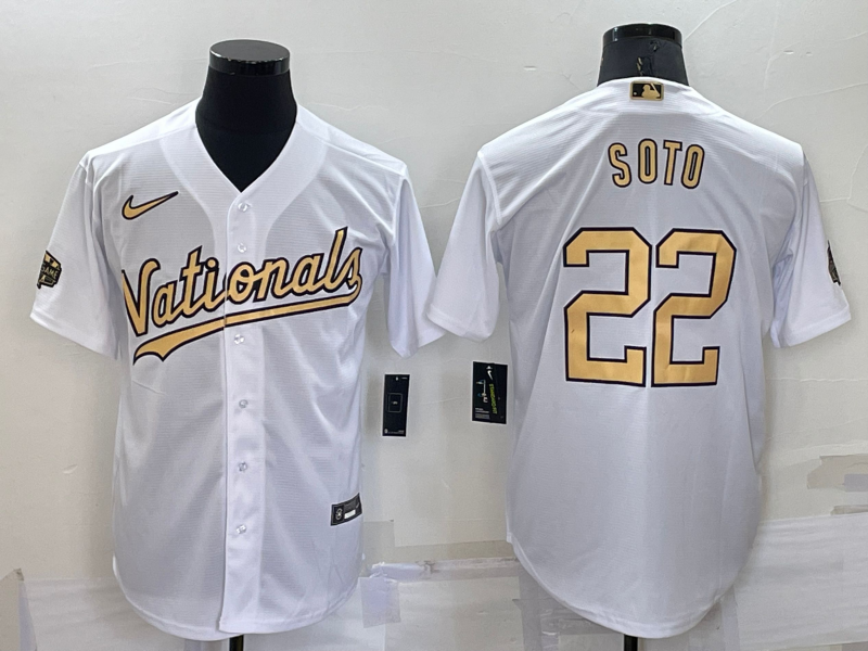Men's Washington Nationals Juan Soto White Stitched Jersey baseball jersey product view 1