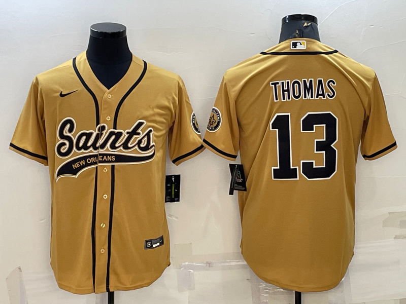 Men's New Orleans Saints Michael Thomas Yellow Game Jersey Joint Edition football jersey product view 1