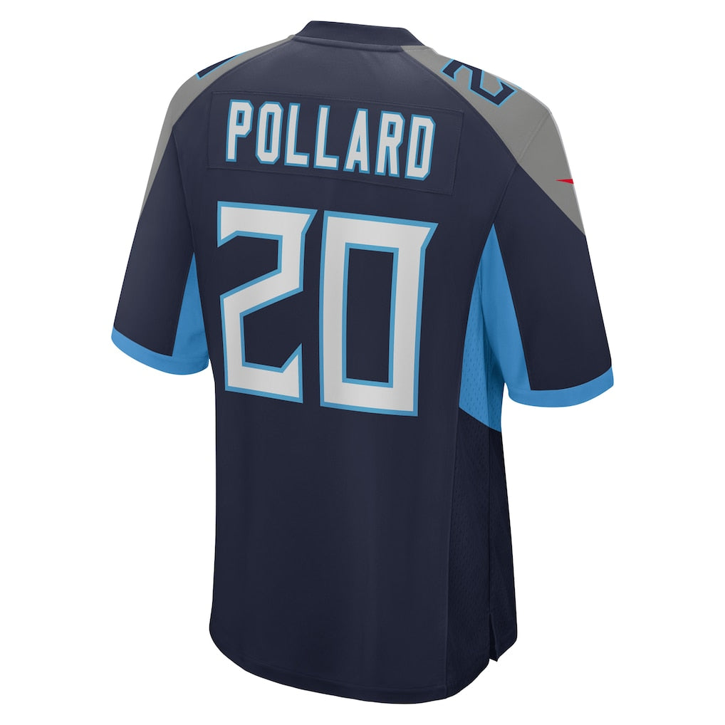 T.Titans #20 Tony Pollard Navy Game Player Jersey football jersey product view 1