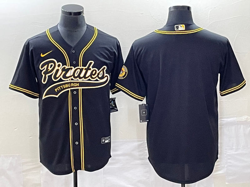 Men's Pittsburgh Pirates Black Blank Replica Jersey Joint Edition baseball jersey product view 1