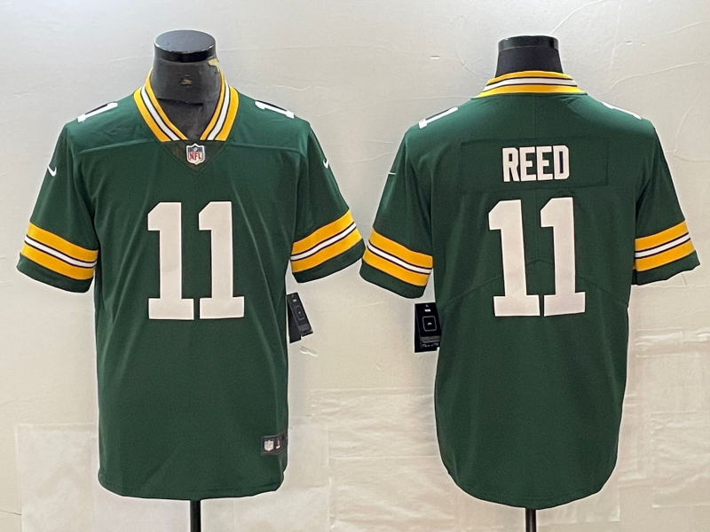 Men's Green Bay Packers Jayden Reed #11 Green Game Jersey1 football jersey product view 1