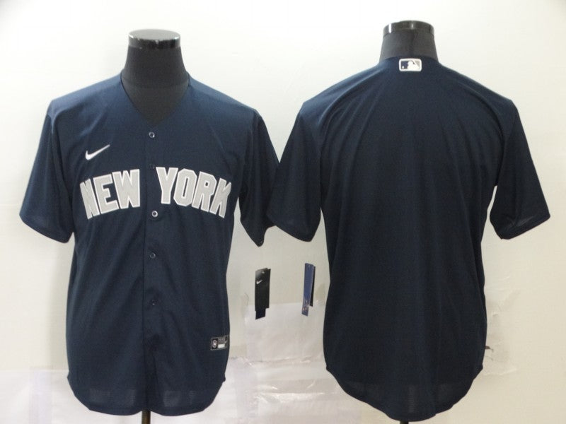 Men's New York Yankees1 Navy Replica Blank Jersey baseball jersey product view 1