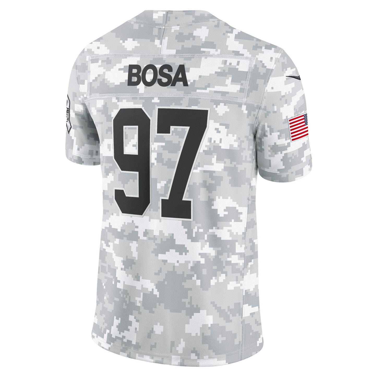 Nick Bosa San Francisco 49ers 2024 Salute to Service Limited Jersey - Arctic Camo football jersey product view 3