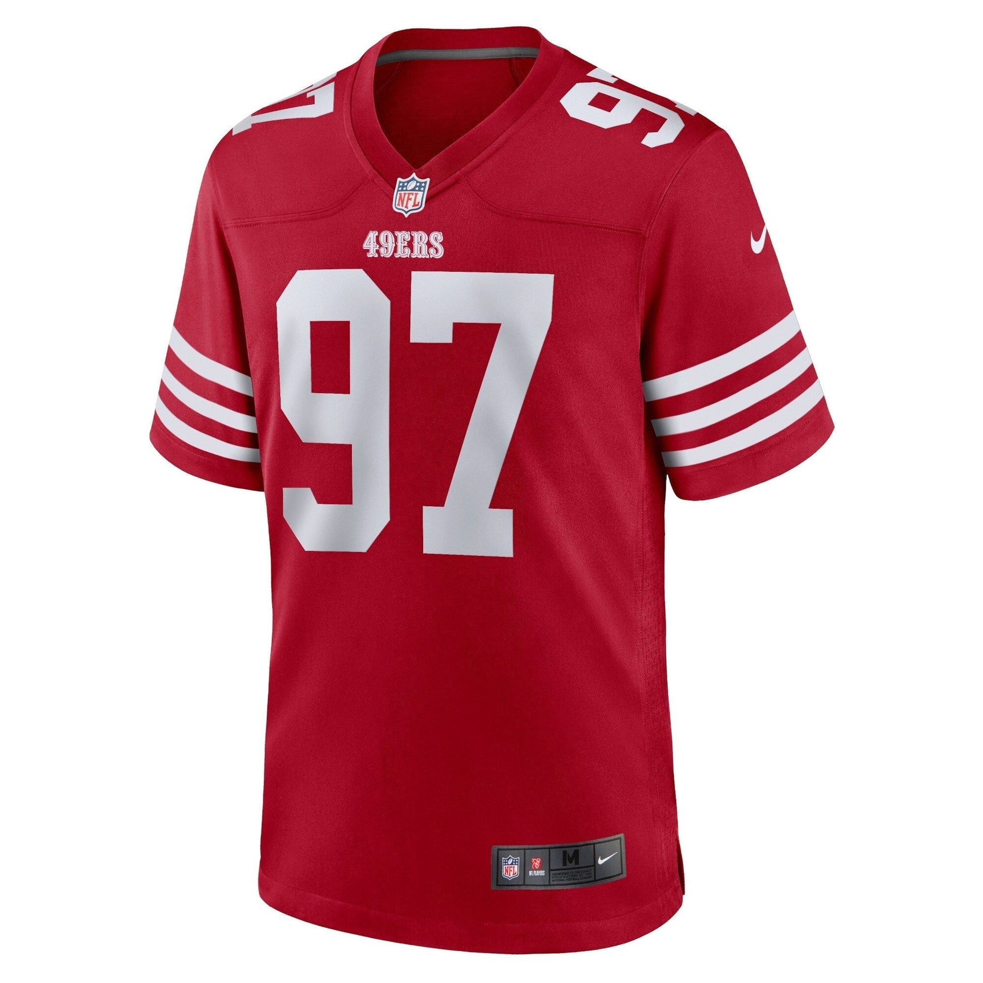 Nick Bosa San Francisco 49ers Team Game Jersey - Scarlet football jersey product view 2