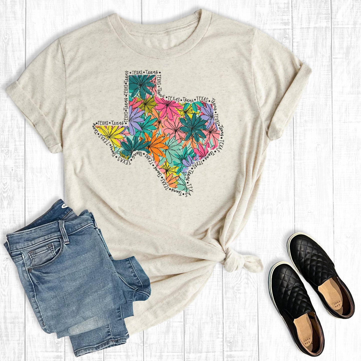 Floral Texas Graphic Tee Unisex T-shirt, Sweatshirt, Hoodie, Long Sleeve Tee - T-Shirt, Sweatshirt, Hoodie