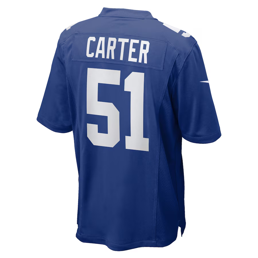 New York Giants Abdul Carter Royal 2025 NFL Draft First Round Pick Game Jersey football jersey product view 3