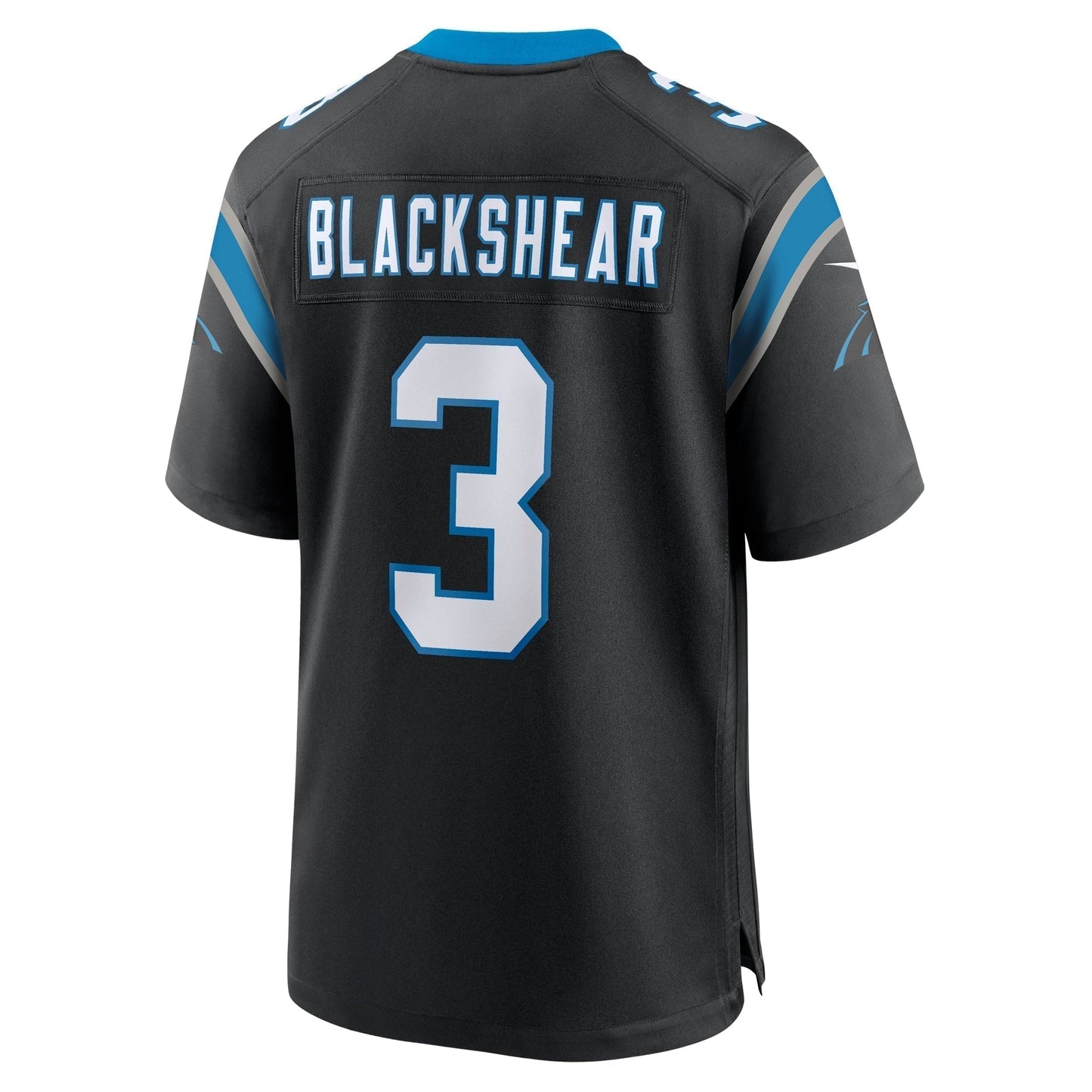 Raheem Blackshear Carolina Panthers Team Game Jersey - Black football jersey product view 3