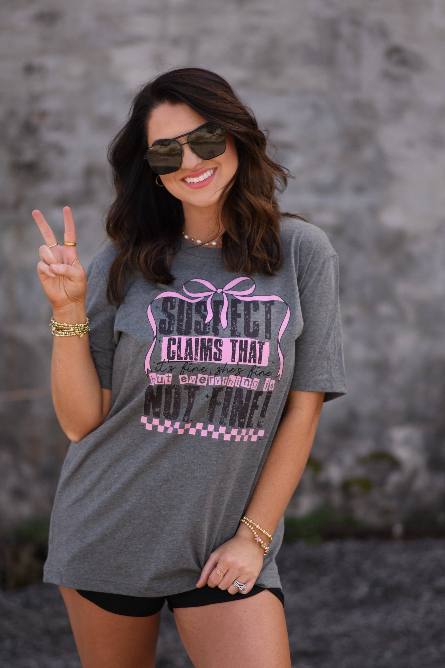 Suspect Claims SheS Fine Tee Unisex T-shirt, Sweatshirt, Hoodie, Long Sleeve Tee - T-Shirt, Sweatshirt, Hoodie