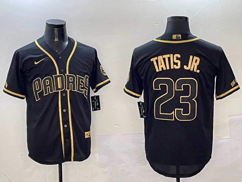 Men's San Diego Padres Fernando Tatis Jr. Black Player Stitched Jersey baseball jersey product view 1