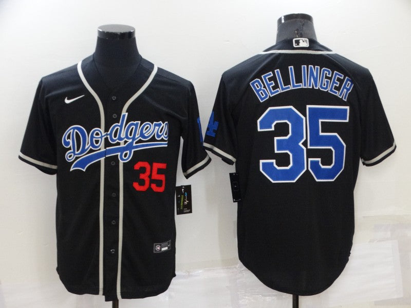 Men's Los Angeles Dodgers Cody Bellinger Black Game Player Jersey baseball jersey product view 1