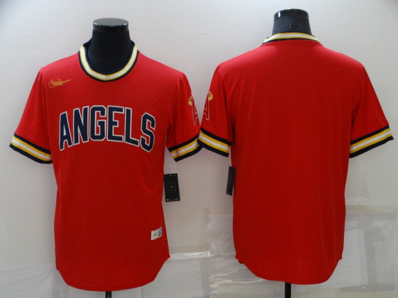 Men's Los Angeles Angels Red Replica Team Blank Jersey1 baseball jersey product view 1
