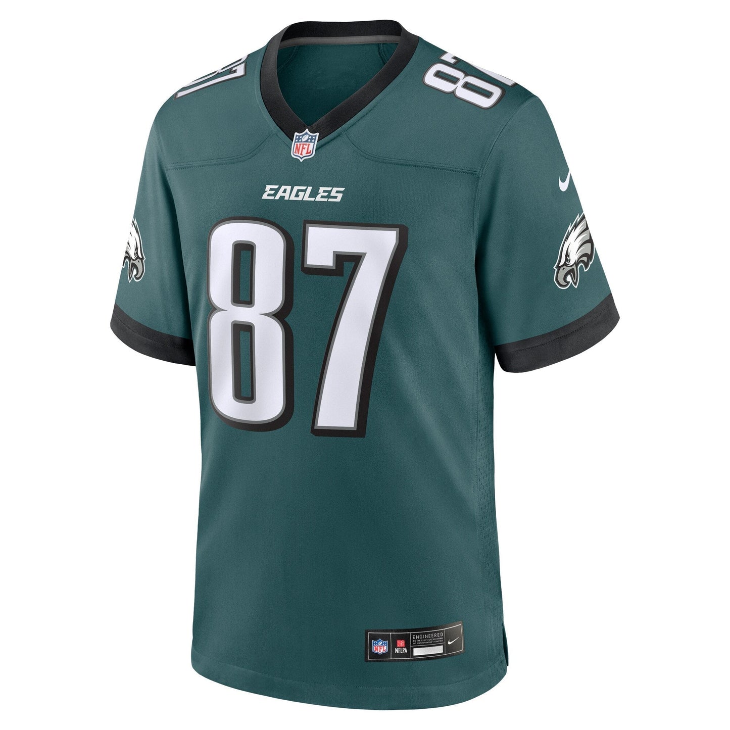 C.J. Uzomah Philadelphia Eagles Team Game Jersey - Midnight Green football jersey product view 2