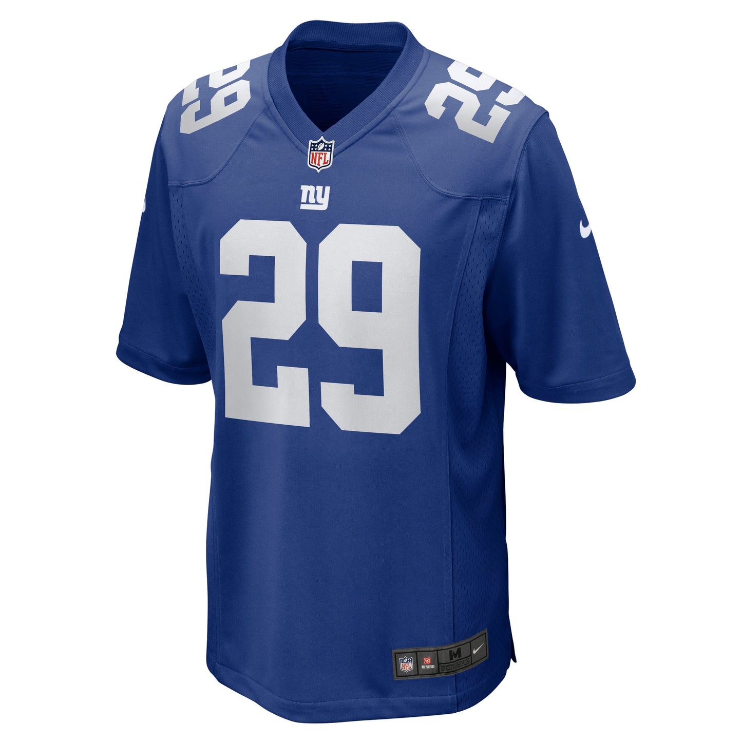 Xavier McKinney New York Giants Game Jersey - Blue football jersey product view 2
