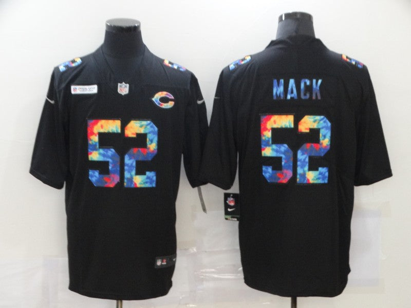 Men's Chicago Bears #52 Khalil Mack Black Game Jersey1 football jersey product view 1