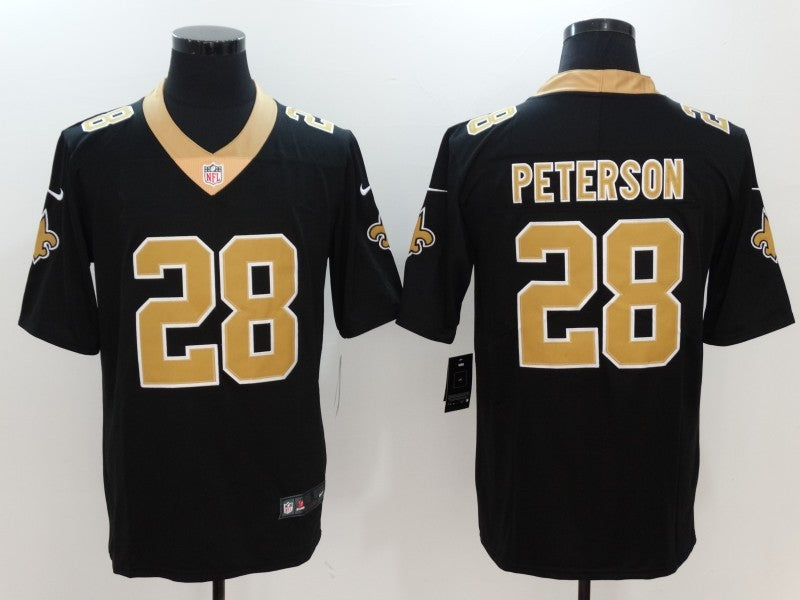 Men's New Orleans Saints Adrian Peterson #28 Black Game Jersey1 football jersey product view 1