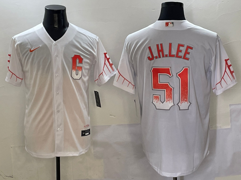 Men's San Francisco Giants Jung Hoo Lee #51 White City Connect Limited Jersey1 baseball jersey product view 1