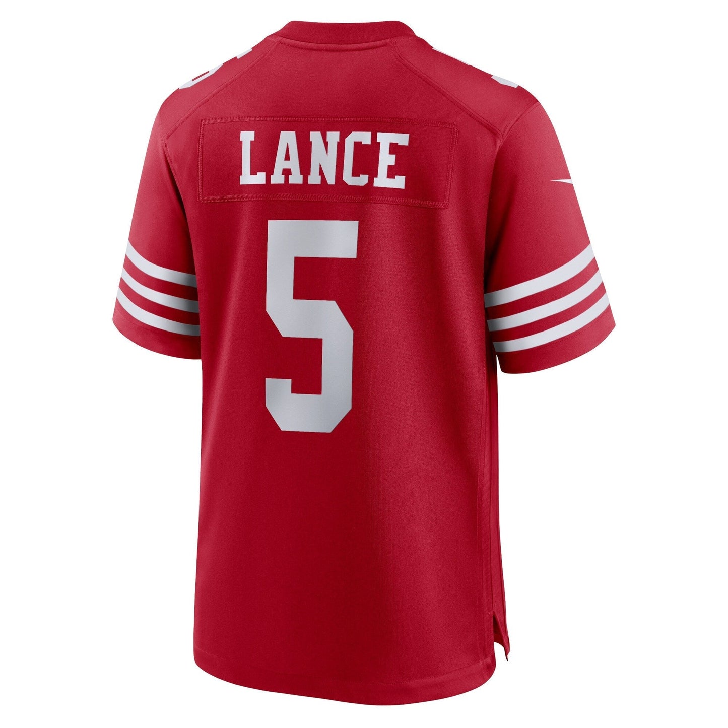 Trey Lance San Francisco 49ers Game Jersey - Scarlet football jersey product view 3