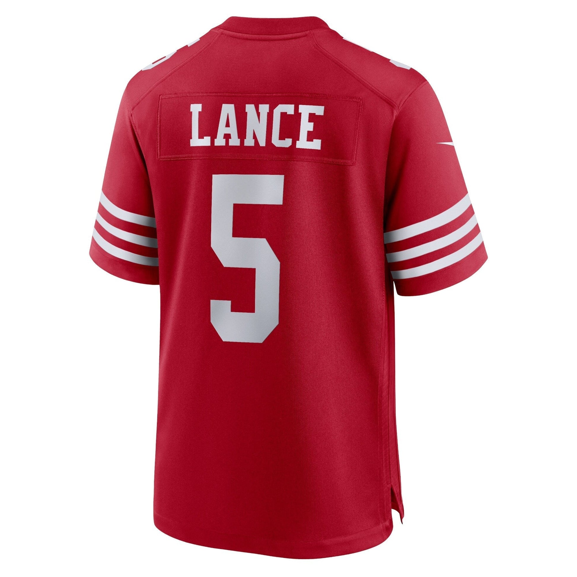 Trey Lance San Francisco 49ers Game Jersey - Scarlet football jersey product view 3