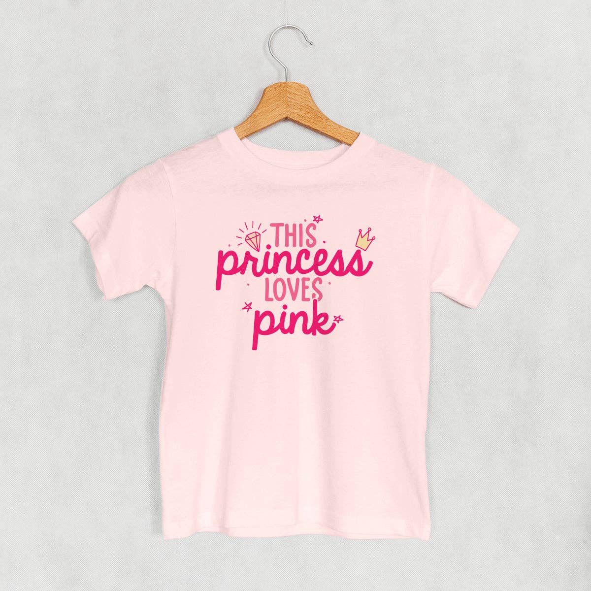 This Princess Loves Pink (Kids) Unisex T-shirt, Sweatshirt, Hoodie, Long Sleeve Tee - T-Shirt, Sweatshirt, Hoodie