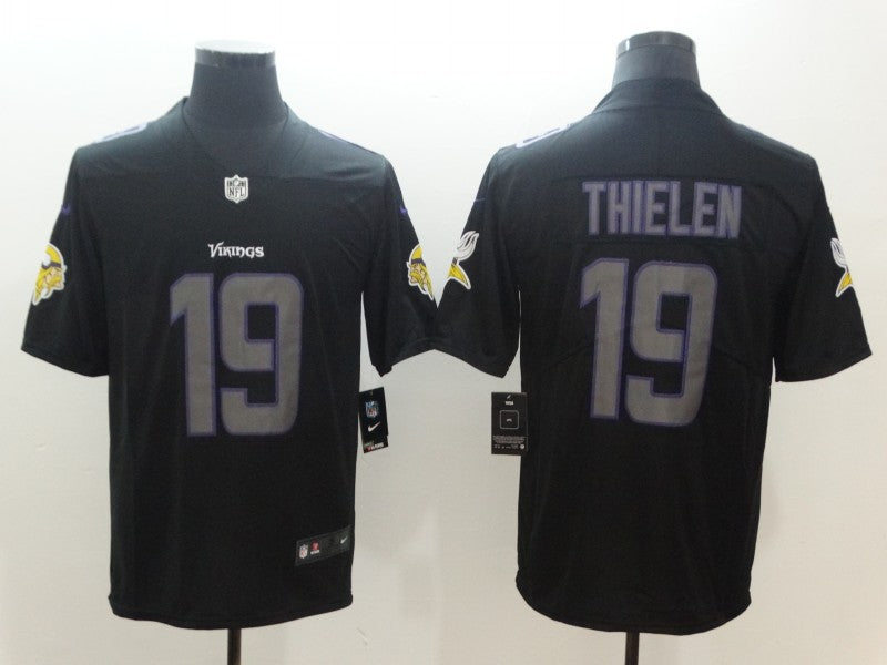 Men's Minnesota Vikings Adam Thielen #19 Black Game Player Jersey1 football jersey product view 1
