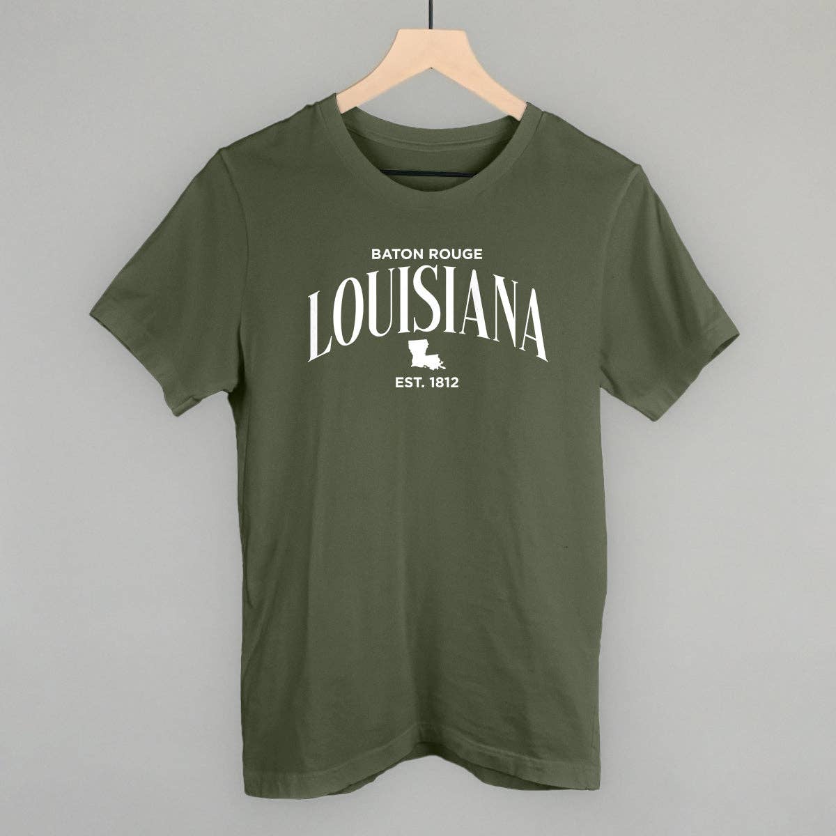 Louisiana Est. 1812 (White) Unisex T-shirt, Sweatshirt, Hoodie, Long Sleeve Tee - T-Shirt, Sweatshirt, Hoodie