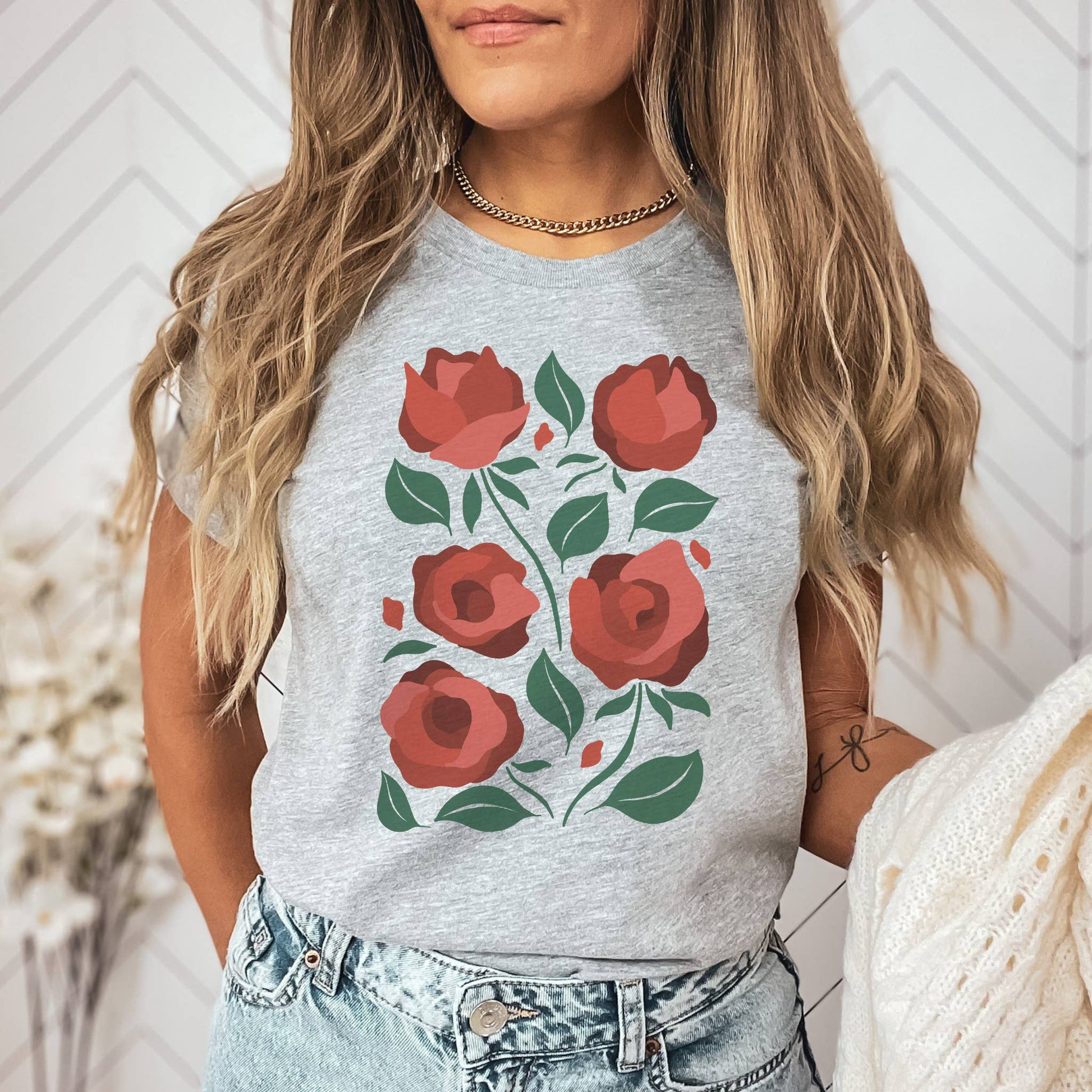 Garden Rose Tee | Floral | Sizes XS-2XL Unisex T-shirt, Sweatshirt, Hoodie, Long Sleeve Tee - T-Shirt, Sweatshirt, Hoodie