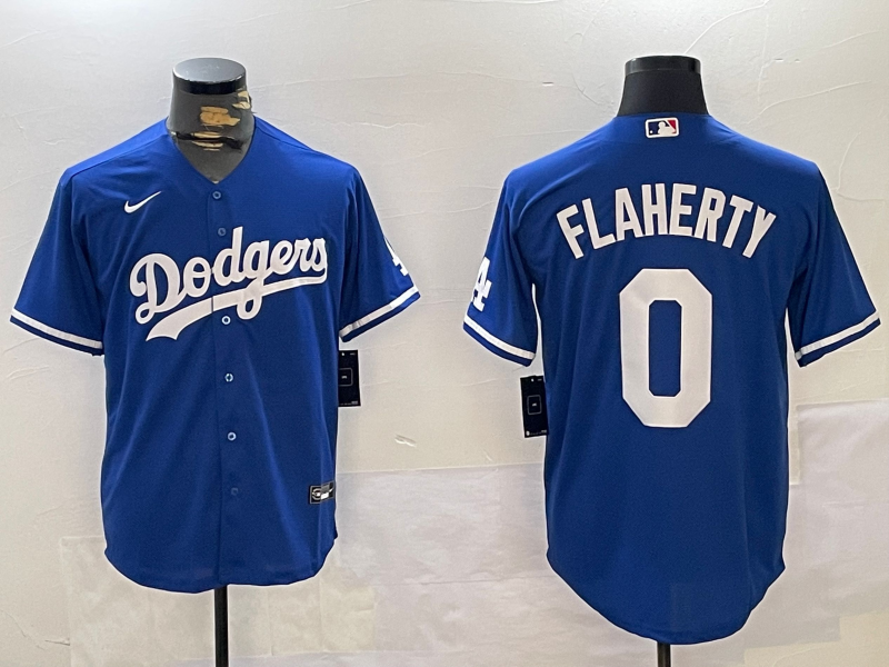 Men's Los Angeles Dodgers Jack Flaherty Royal Alternate Replica Player Jersey baseball jersey product view 1