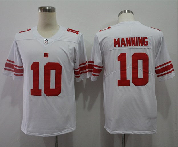 Men's New York Giants Eli Manning #10 White Game Player Jersey1 football jersey product view 1
