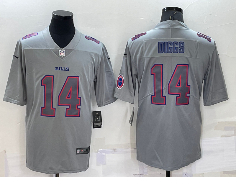 Men's Buffalo Bills Stefon Diggs #14 Gray Atmosphere Fashion Game Jersey1 football jersey product view 1