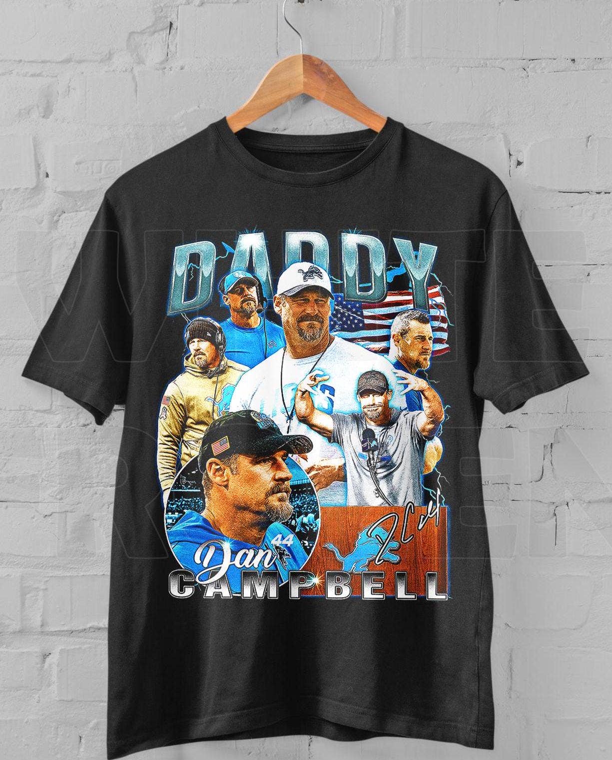 Vintage Motor City Football Tee - Dan Campbell Shirt Unisex T-shirt, Sweatshirt, Hoodie, Long Sleeve Tee - T-Shirt, Sweatshirt, Hoodie