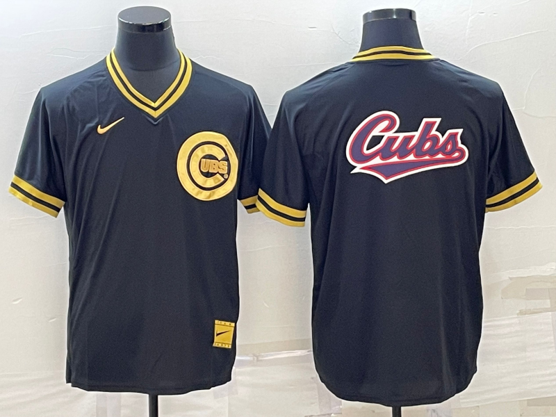 Men's Chicago Cubs1 Black Alternate Replica Team Jersey baseball jersey product view 1