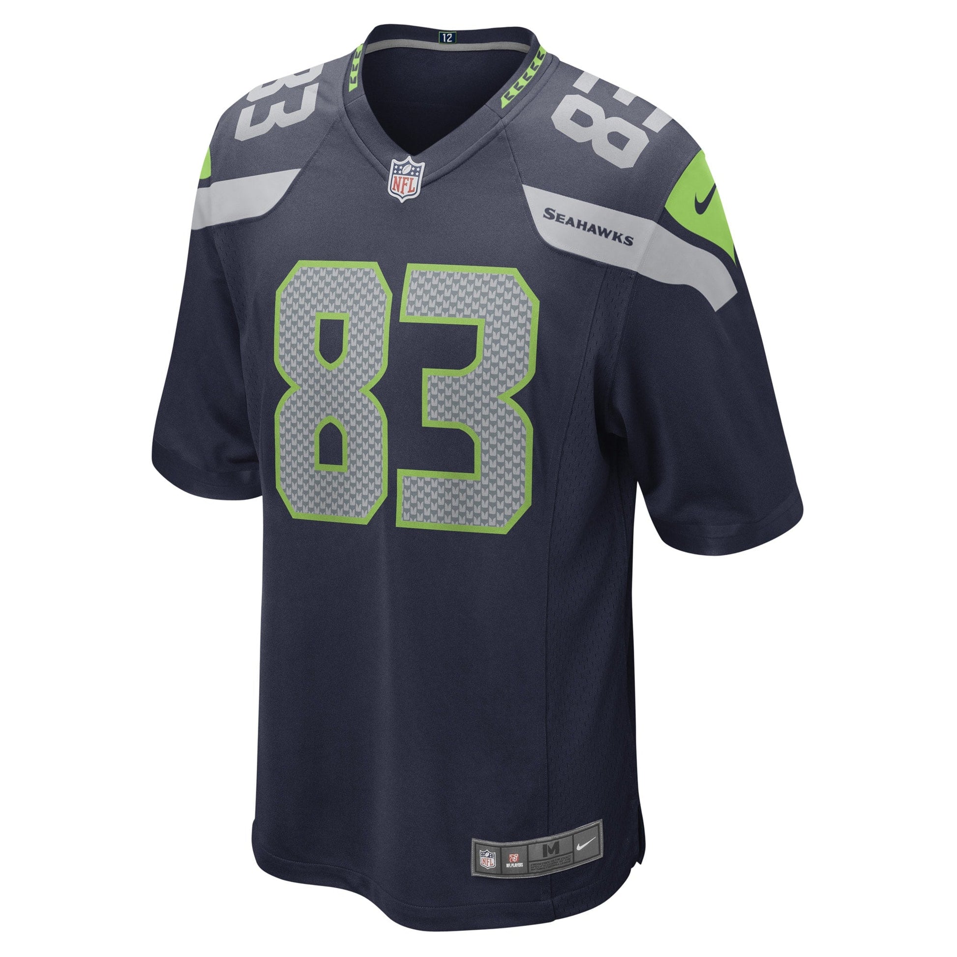 Dareke Young Seattle Seahawks Game Jersey - College Navy football jersey product view 2