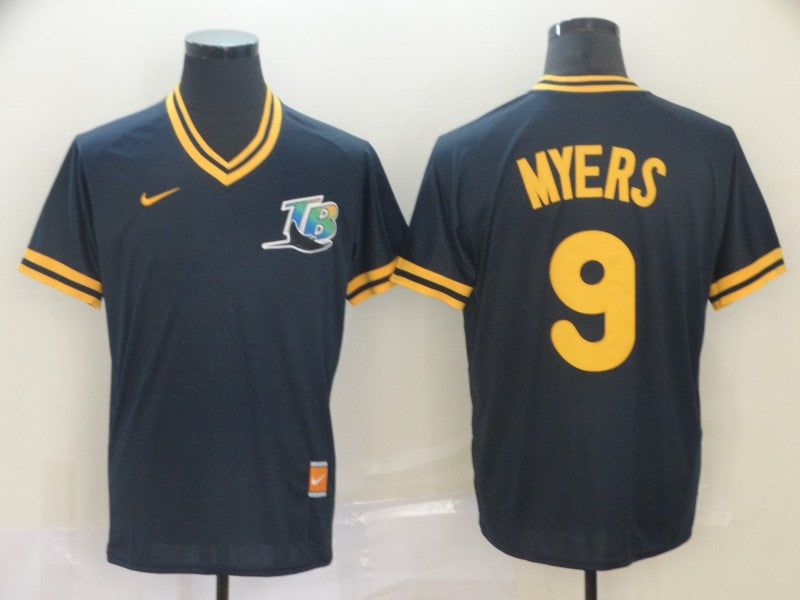Men's Tampa Bay Rays Wil Myers #9 Navy Replica Baseball Jersey1 baseball jersey product view 1
