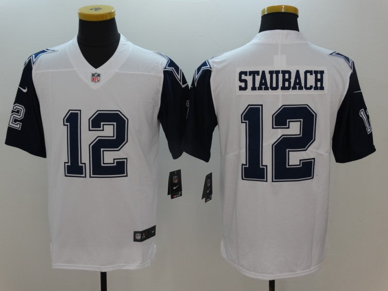 Men's Dallas Cowboys Roger Staubach White Game Jersey football jersey product view 1