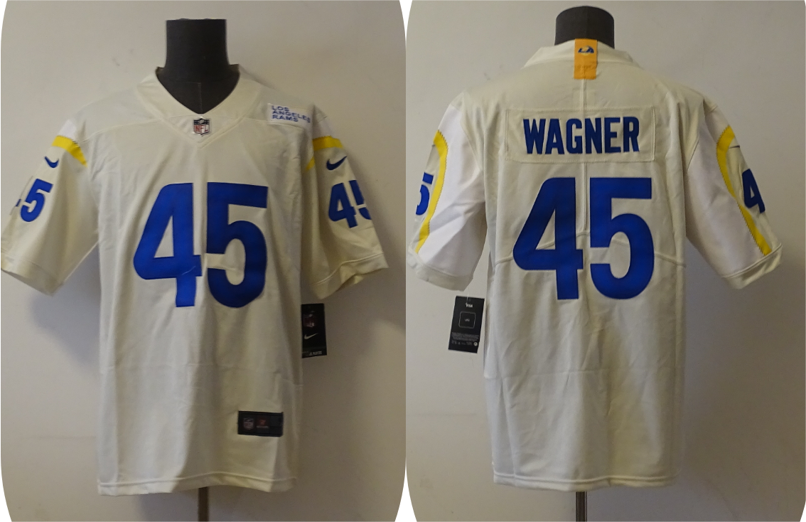 Men's Los Angeles Rams Bobby Wagner Beige Game Jersey football jersey product view 1