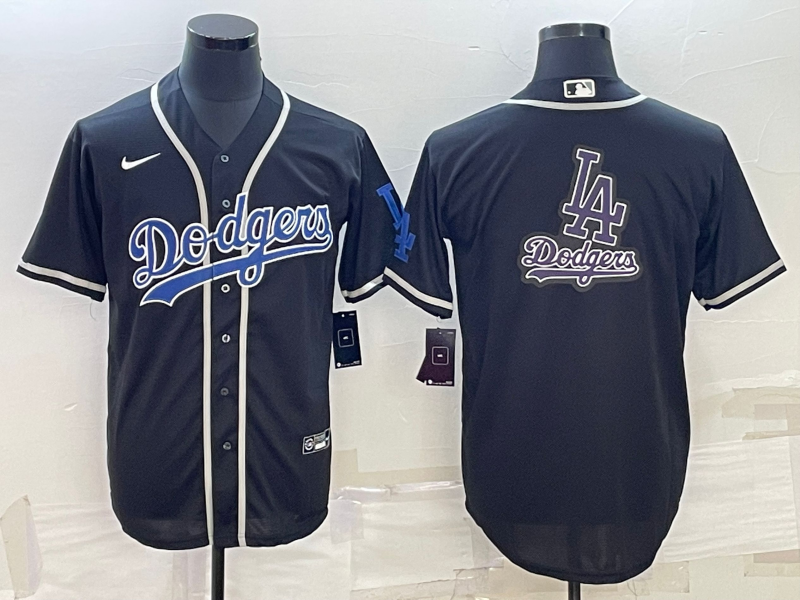 Men's Los Angeles Dodgers Black Authentic Player Jersey baseball jersey product view 1