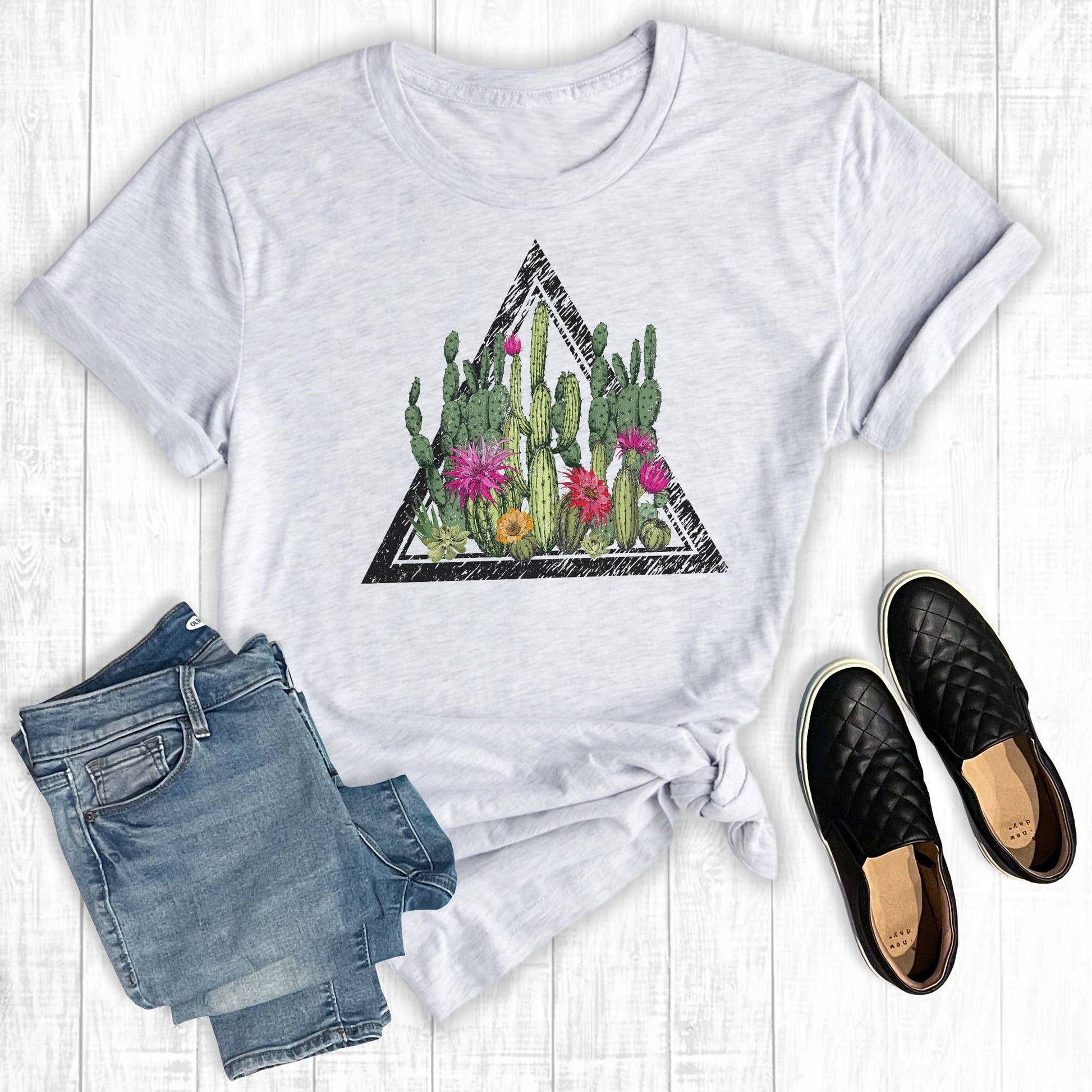 Cactus Triangle Unisex T-shirt, Sweatshirt, Hoodie, Long Sleeve Tee - T-Shirt, Sweatshirt, Hoodie