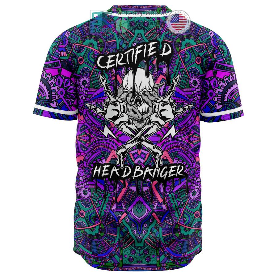 BEST Certified Headbangeredm Baseball Jersey Unisex T-shirt, Sweatshirt, Hoodie, Long Sleeve Tee - T-Shirt, Sweatshirt, Hoodie