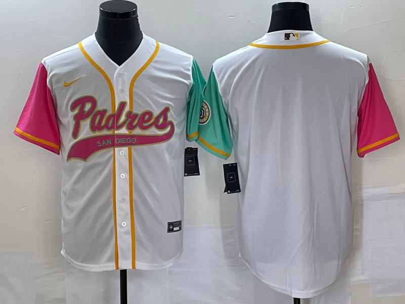Men's San Diego Padres White City Connect Replica Blank Jersey1 Joint Edition baseball jersey product view 1