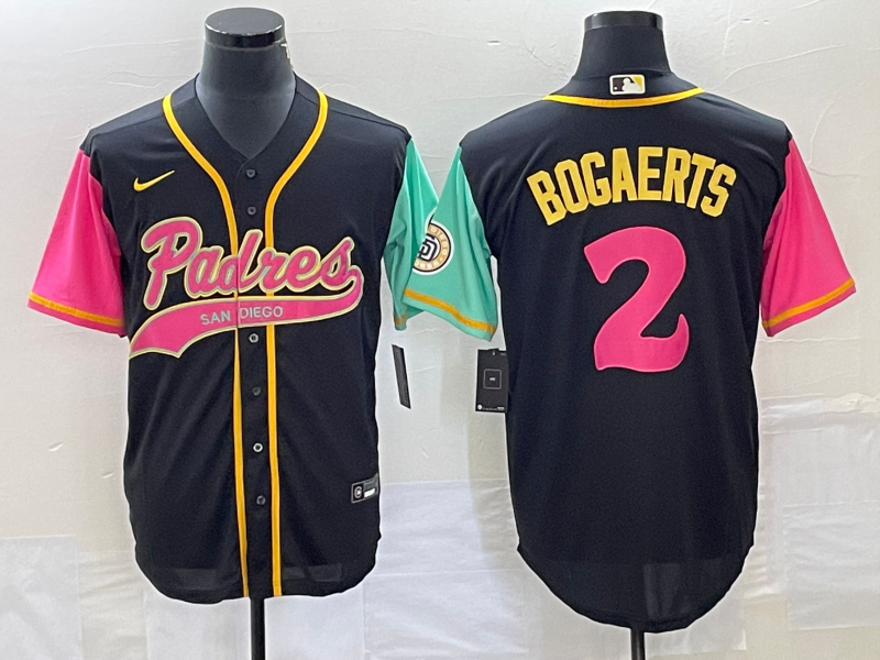 Men's San Diego Padres Xander Bogaerts Black City Connect Replica Player Jersey Joint Edition baseball jersey product view 1