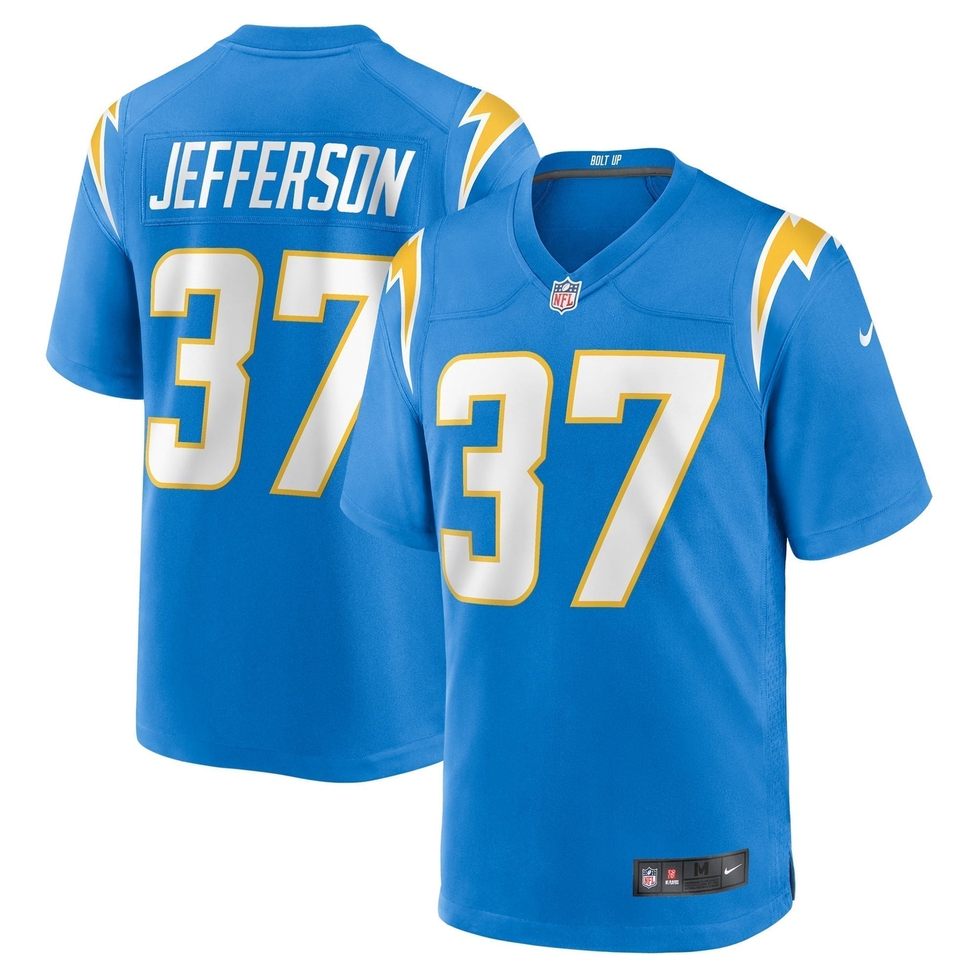Tony Jefferson Los Angeles Chargers Team Game Jersey - Powder Blue football jersey product view 1