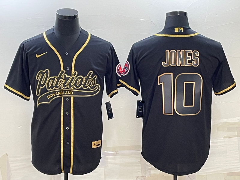 Men's New England Patriots Mac Jones Black Game Jersey Joint Edition football jersey product view 1
