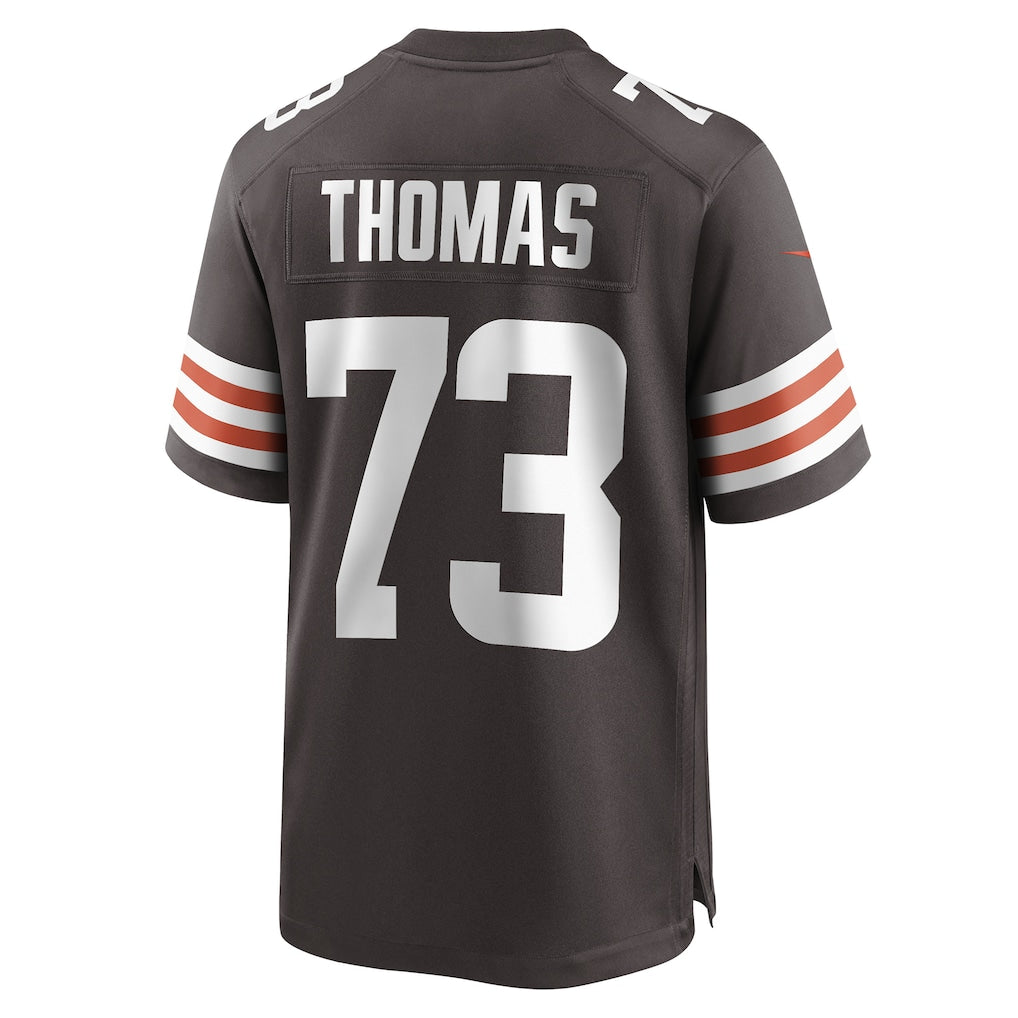 C.Browns #73 Joe Thomas Brown Retired Game Player Jersey football jersey product view 1
