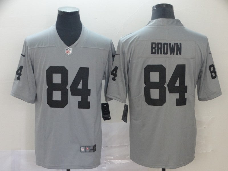 Men's Las Vegas Raiders Antonio Brown #84 Gray Inverted Legend Jersey1 football jersey product view 1