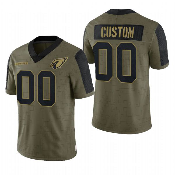 Custom1 Arizona Cardinals Olive Salute To Service Limited Jersey1 Name And Number Christmas Birthday Gift Football Jerseys football jersey product view 1